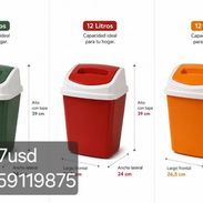 Cesto Multiuso con Tapa 12L — Basura o Almacenamiento - Img 56227554