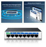 Swicth de 8 puertos a gb gestionable nuevos a estrenar por usted - Img 49835078