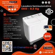 🧼 LAVADORA SEMIAUTOMÁTICA EKO 8.5 KG. ENTREGA GRATIS FACTURA Y GARANTÍA. TLF 54833699 - Img 48844814
