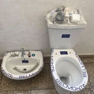 juegos de baño importados maxima calidad tasa tanke con sus herrajes y lavamanos con su pila y herrajes - Img 56852093