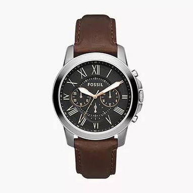 Reloj FOSSIL plataforma GRANT MOD. FS4813 Cronógrafo Caja 44mm CUARZO JAPONÉS Manillas cuero auténtico color marrón - Img 111822169