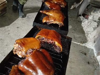 Cerdos y piernas asadas con comida criolla - Img 65198653