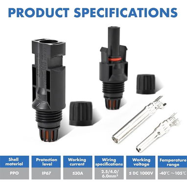 Conectores Mc4 Kit de 8 Pares + 2 Herramientas - Img 123670867