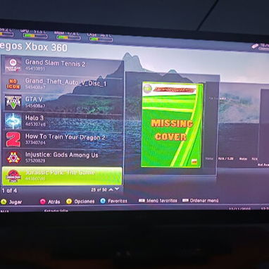 Xbox360 pirateado 250gb de almacenamiento,  47 juegos , 2 mandos - 6/6