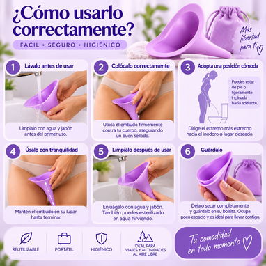 Orinal femenino de viaje para hacer pis de pies postparto postoperatorio - 3/6