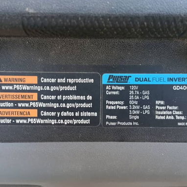 Planta eléctrica de 4000w de gas y gasolina - Img 118689185