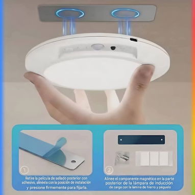 ‼️‼️‼️LÁMPARA RECARGABLE LED CON SENSOR DE MOVIMIENTO.......53317139/VEDADO‼️‼️‼️ - 2/4