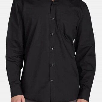 CAMISA NEGRA PARA HOMBRES GRANDES U OBESOS DE MANGAS LARGAS TALLA 3XL - Img 109498082