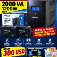 NUESTRA PRIORIDAD ES TU SEGURIDAD BACKUP 2000 VA 1200 W 110V +2 BATERÍAS DE 12V 9AH NUEVO EN CAJA - Img 57967968