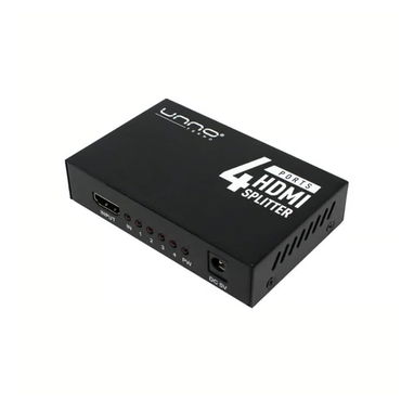 Splitter Unno Tekno HDMI 4K 30Hz 4 Puertos Deep Color 48-Bit Dolby DTS Extensor Señal Plug & Play Con Adaptador - Img 112246004