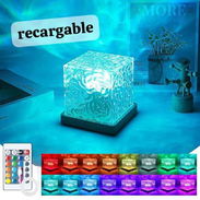 LÁMPARA CUBO EFECTO ONDA DE AGUA RGB (RECARGABLE) - Img 57552889