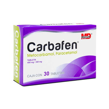METOCARBAMOL / PARACETAMOL 400/350MG en TABLETAS - $1.60 usd x blister - 2/2
