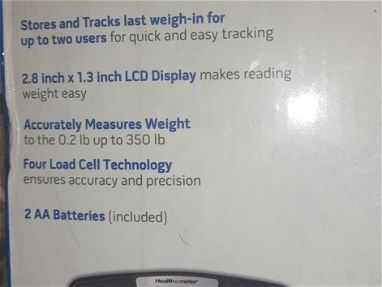 Pesa digital para monitorear su peso. nueva en caja. Hasta 350 Kg.con memoria de pesado - Img 67832650