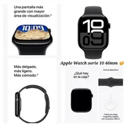 Apple watch serie 10 46mm sellados en caja a estrenar por usted color negro. $490 - Img 50103305
