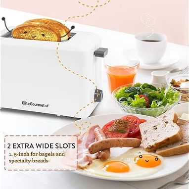 🍞 TOSTADORA ELITE GOURMET COOL TOUCH | 2 REBANADAS | RANURAS EXTRA ANCHAS | 7 NIVELES ENVÍO DISPONIBLE* + GARANTÍA** - Img 112407363