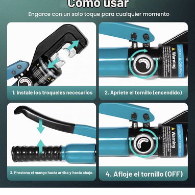 Ponchadora hidráulica para terminales de cable - 2/8