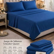 Juego de Sábanas Unicolor Queen - $25 USD 🛌 Incluye 4 piezas - Img 56806610