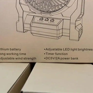 VENTILADOR RECARGABLE / TRAE LED / SE USA COMO POWER BANK / BUENA BATERIA / NUEVO / - Img 111910106