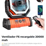 Ventilador recargable F6 de 20,000 mAh, nuevo y sellado. - Img 56054954