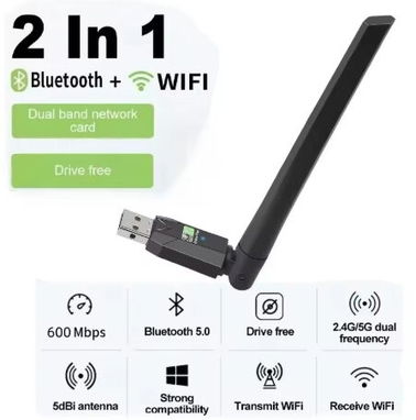 WiFi 6 AX900 Bluetooth 5.3 WiFi USB Adapter Wireless Dual Band 2.4G&5GHz Wi-Fi Antenna USB For PC/Laptop Win10/11 Driver - Img 92287450