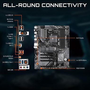 GIGABYTE B550 Eagle WIFI6 Placa Base, Soporta Procesadores AMD AM4 Ryzen 5000, ATX, DDR4 52815418 - Img 122538072