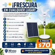 Ventilador recargable de pedestal patix con panel - Img 58057190