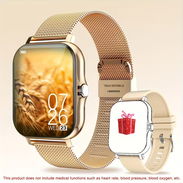 Reloj Inteligente dorado con 3 manillas, acero inxidable - Img 57996352