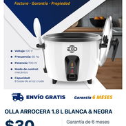🍚 Olla arrocera EKO 1,8 L blanca y negra | Tu arroz listo, envío gratis 🚚 - Img 58211453