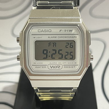 Casio F91W, Blanco, Reloj Unisex - 4/5