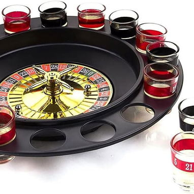 Juego de Ruleta Beber 馃幉馃嵎 con 16 Vasos Chupitos de Cristal Numerados, en fiestas, casino y entretenimiento adulto - Img 126281392