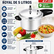 OLLA DE PRESIÓN ROYAL 5 L, ENTREGA DE FACTURA, VARIEDAD DE ÚTILES DE COCINA, ETC - Img 55548363