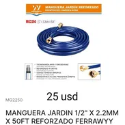 Manguera para jardín reforzada con boquillas de 15 mtrs - Img 56113278