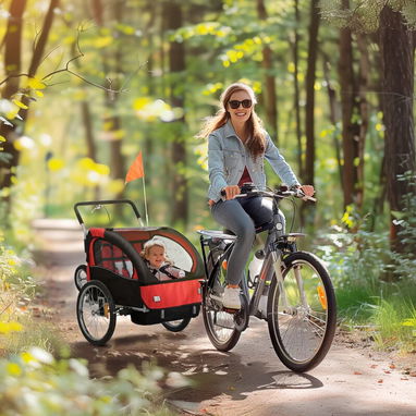 Remolque de bicicleta para niños 2 en 1 - 2/3