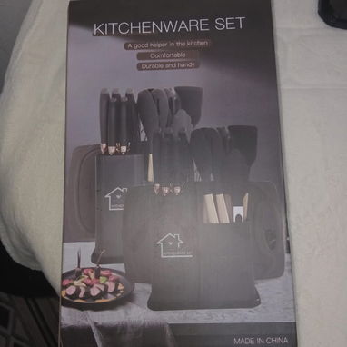 SET DE UTENSILIOS DE COCINA CON CUCHILLOS Y ORGANIZADOR, Entrega por un mínimo costo adicional para toda La Habana - Img 118113726
