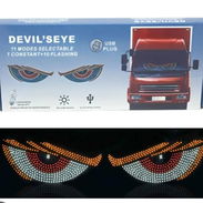 Ojos de diablo( luces led) para parabrisas de vehículos. Conexión USB y 11 modos de iluminación diferentes 1 fijo y 10 p - Img 57655961