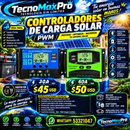 CONTROLADORES DE CARGA SOLAR PWM 🔥☀️sistemas solares de 12V y 24V. ✅ Pantalla LCD ✅ Protección ✅ Puertos USB📲53321047 - Img 57817874