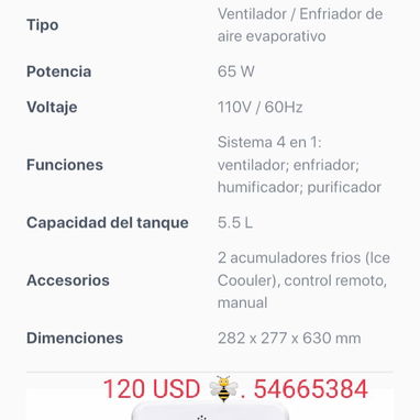 Ventilador 3 en 1. Enfría,ventila y humifica - 3/3