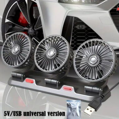 🍒Ventilador USB para Auto de Tres Cabezas🍒 - Img 94344310