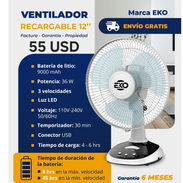 Ventilador recargable de mesa - Img 55755848
