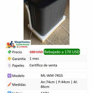 Lavadora semiautomaticas 7kg Milexus 💯💢💥 negra y blanca - Img 55789537