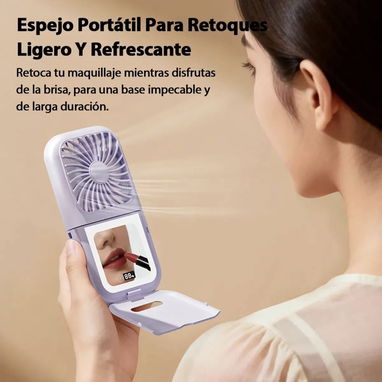 VENTILADOR DE MANO PORTÁTIL RECARGABLE 2 EN 1 - 3/10