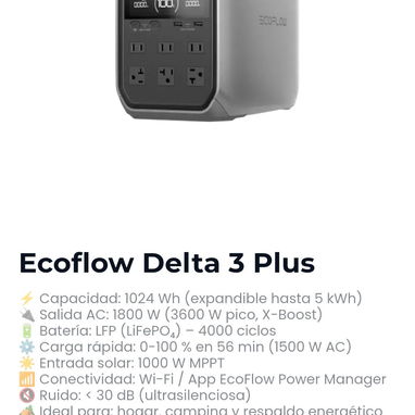 ECOFLOW DELTA 3 CLASSIC, PANELES, INVERSOR, GENERADOR Y BATERÍA LITHIUM. GARANTÍA, PAGOS (ZELLE, CUP, USD) TIENDA FISICA - 6/19