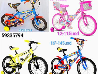 🌈 Sorprende al Pequeñín de casa con estas bellas Bicicletas de niños 12"-115 USD,14-135, 16-155 🎁 nuevas, acepto pago - Img main-image-45619600