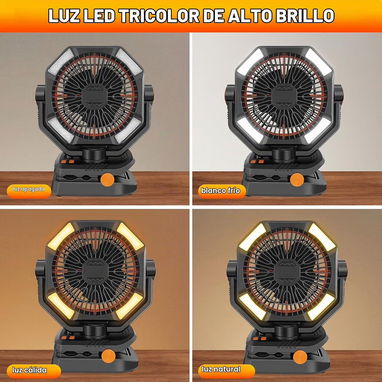 Ventilador recargable 20000mha (Color: VERDE) - 3/7