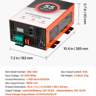 Cargador Vevor 55A Smart - 5/6