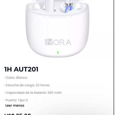 Audífonos Inalámbricos 1H AUT201 - 2/2