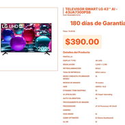 LG 43UA7300PSB 4K AI con Dynamic Tone Mapping y HDR10 Pro $390.00 VPT#-0307 - Img 55667244
