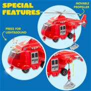 ✅ Combo: Bomberos +  Helicóptero + Ambulancia, luces y sonidos, x fricción✅ Juguete niño NEW - Img 45340907