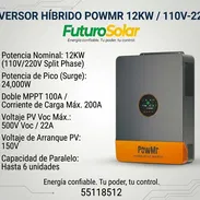INVERSOR POWMR SPLIT PHASE 12KW / 110V-220V - Img 54998354