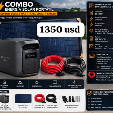 EcoFlow, cables, paneles,inversor hibrido - 2/7